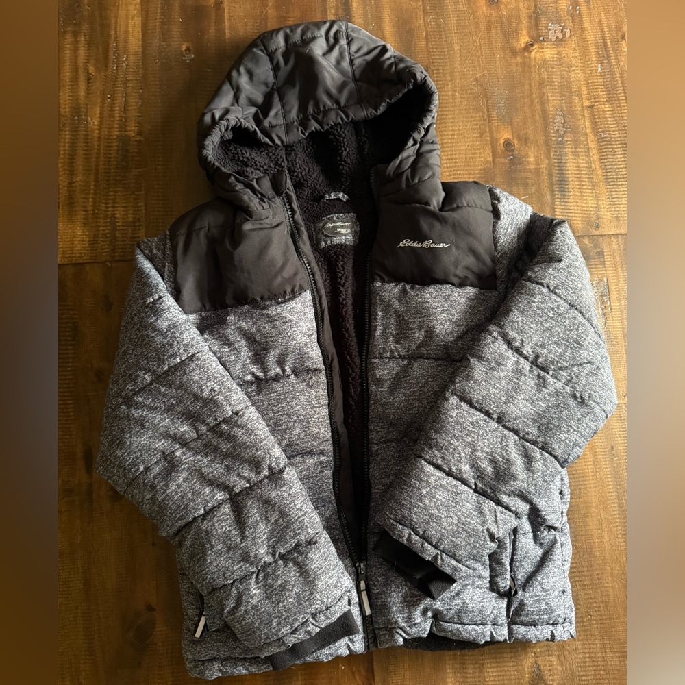 Eddie Bauer Charcoal and Black Kids Puffer Jacket